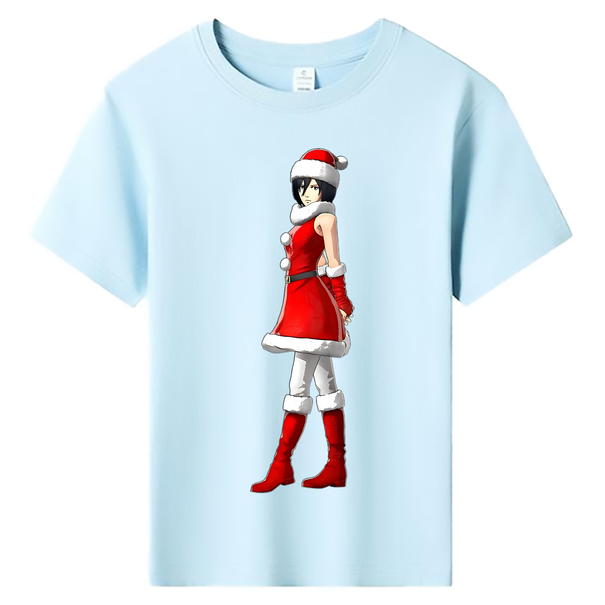 （画像用） 進撃の巨人 ミカサ·アッカーマン Attack on Titan Mikasa Ackerman 綿100％キッズTシャツ（フロントプリント）